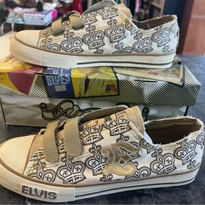 Vintage Elvis Presley Graceland Shoes canvas king Size 11 Brand New RARE